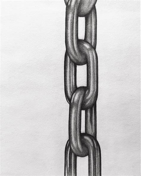 metal chain on box drawing|3d chain drawing.